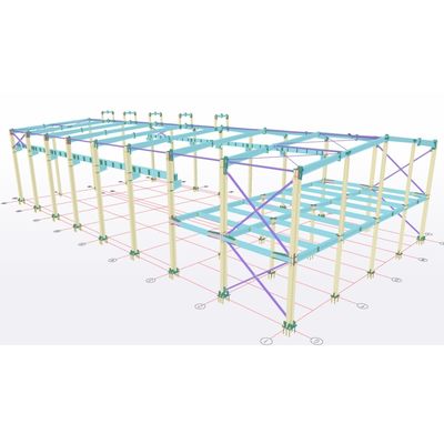 Taller de pre-ingeniería de estructuras de acero Q355b Q235b Edificios prefabricados de acero