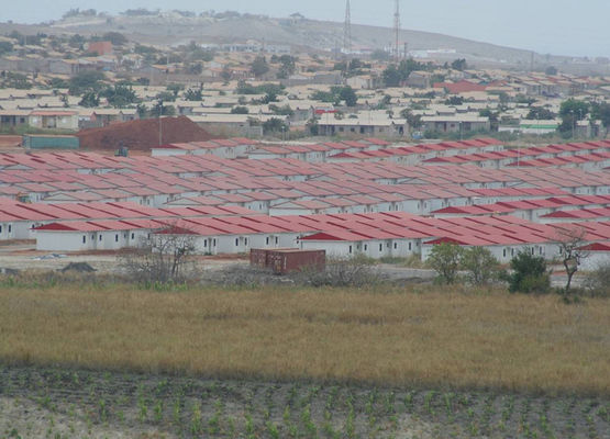 Construcción de estructuras de acero Casa civil prefabricada de Angola