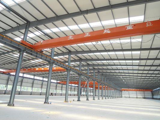 Construcción industrial de metales Edificios prefabricados con grúas