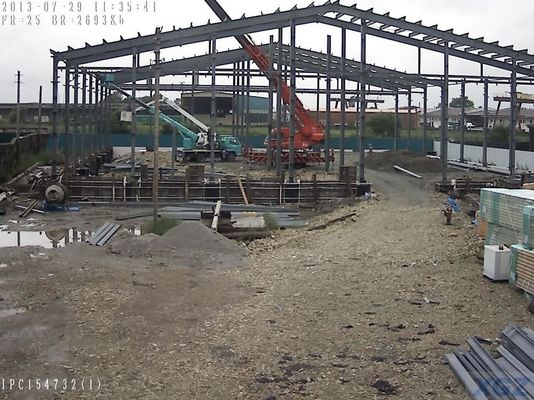 Panel de acero de estructura de PU almacenes de la sala de frío Pre-ingeniería de la construcción de metal personalizado