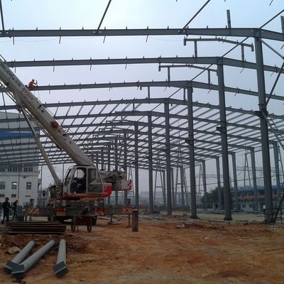 Construcción de metal resistente al viento Edificio prefabricado Estructura de acero de alta resistencia