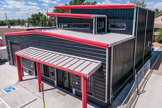 Construcción de edificios de estructura de acero para almacenes comerciales prefabricados
