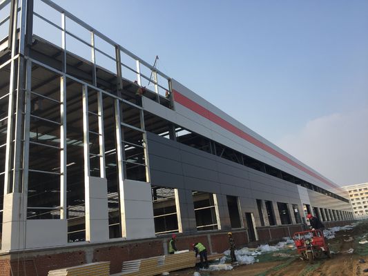 Diseño personalizado DIP marco galvanizado cobertizo industrial prefabricado / prefabricado estructura de acero almacén