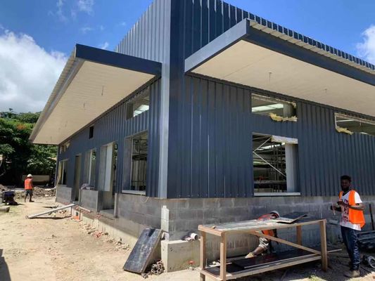 Edificios de grúa aérea de acero prefabricados de varios pisos con dosel con personalización de muestras de mezzanine
