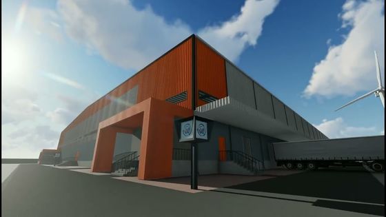 Q345 GB Estándar de estructura prefabricada de acero depósito pintado