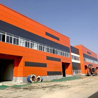 Q355 Galvanizado Prefabricado Comercial Gran Portales de Extensión Limpia Estructura de Acero Ligero