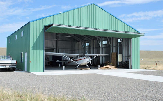 Modular Fácil de ensamblar Estructura de acero Hangar de aviones Moderno económico Hangar industrial prefabricado Almacén ligero pequeño