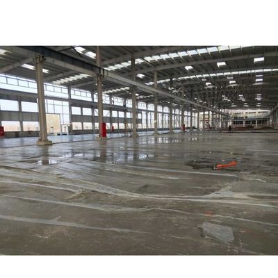 Construcción de estructura de estructura de acero de acabado azul / rojo / gris / blanco con producción terminada para soporte de instalación directa