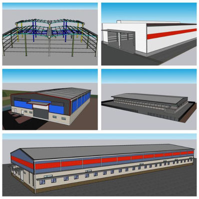 Preconstrucción de un almacén de diseño libre Estructura de acero Edificio preconstruido Almacén prefabricado
