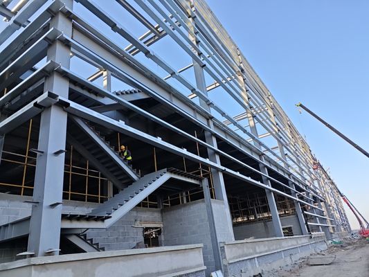 Panel de aluminio decorativo y pared cortina de vidrio diseñado estructura de acero prefabricada moderna edificios comerciales