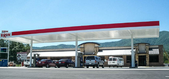 Estación de gasolina modular de acero para venta al por menor y servicio de combustible a gran escala
