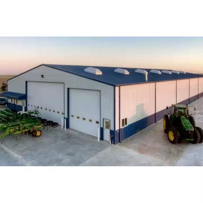 Fábrica de estructuras prefabricadas de acero moderna Zona de producción de almacén junto con oficinas gerenciales con acero antióxido