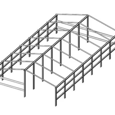 Excelente rendimiento de resistencia al viento Estructura de acero ligero Taller Almacén Alta resistencia Portal marco de construcción Soldadura