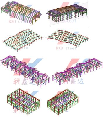 Edificios estructurales de acero de ingeniería arquitectónica por KXD