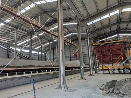 Construcción de estructuras de acero laminado en caliente en forma de H para almacenes logísticos