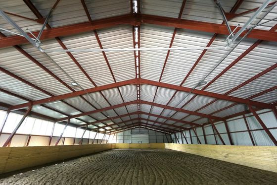 Kits de pabellón para picadero interior con estructura de acero ligero con diseño gratuito