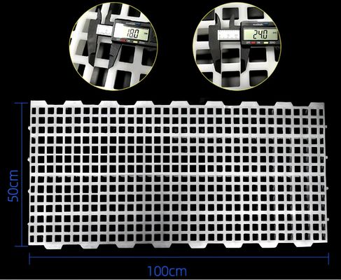 Granja de aves de corral de plástico con suelo de rejas Casa de pollo de 2 kg 16 * 16mm / 20 * 26mm Agujero