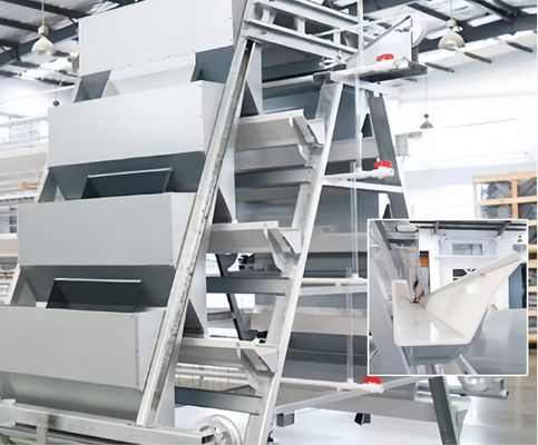 H Tipo 4 Jaula de pollo automática de aves de corral Jaulas de baterías Equipos de aves de corral